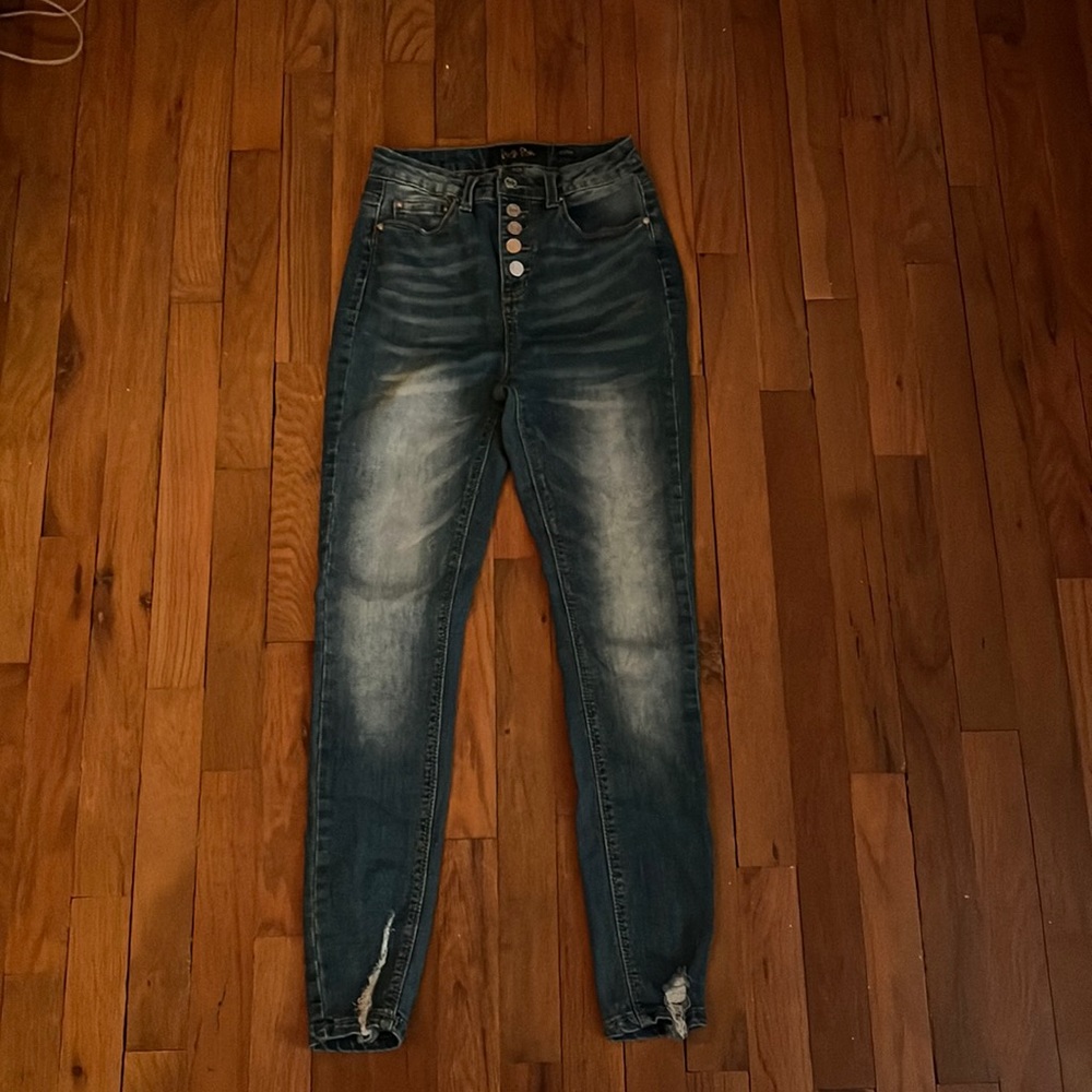Faded High Waist Jeans